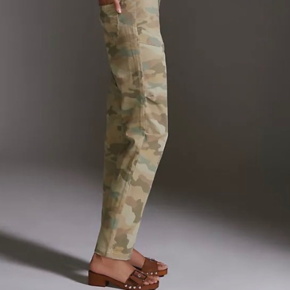 Anthropologie Pilcro Camo Utility Pants Women’s 25 Slim Straight Olive Green - Picture 1 of 7